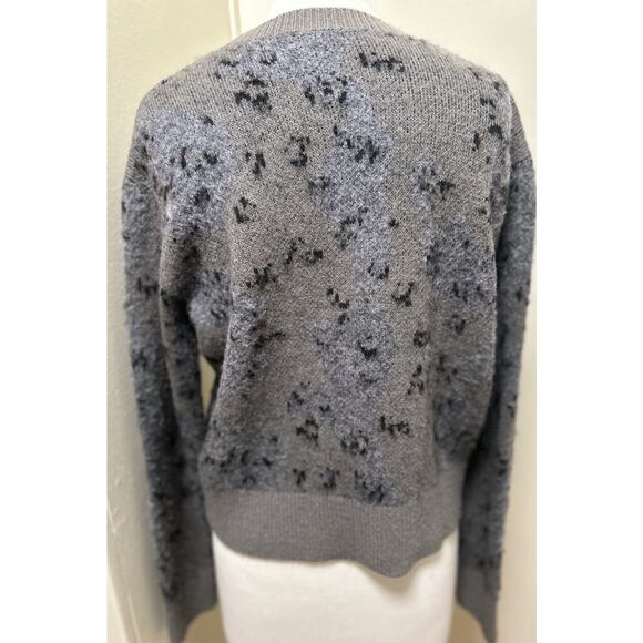 AllSaints Women's Asko Camo Jumper Dark Gray Wool Blend Sweater - Size Medium - Picture 3 of 6